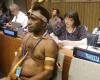 В Нью-Йорке на заседание ООН пришел папуас в национальном костюме (фото)
